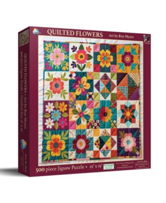 Quilted Flowers 500 piece Jigsaw Puzzle for Adults