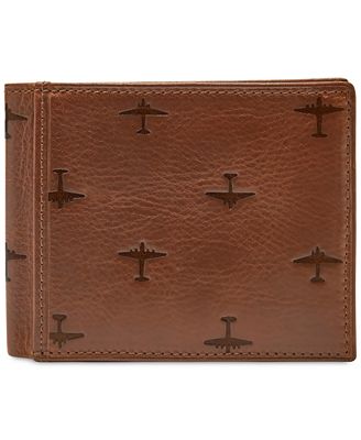 Fossil Men&#39;s Pilot Leather Bifold Wallet - Accessories & Wallets - Men - Macy&#39;s