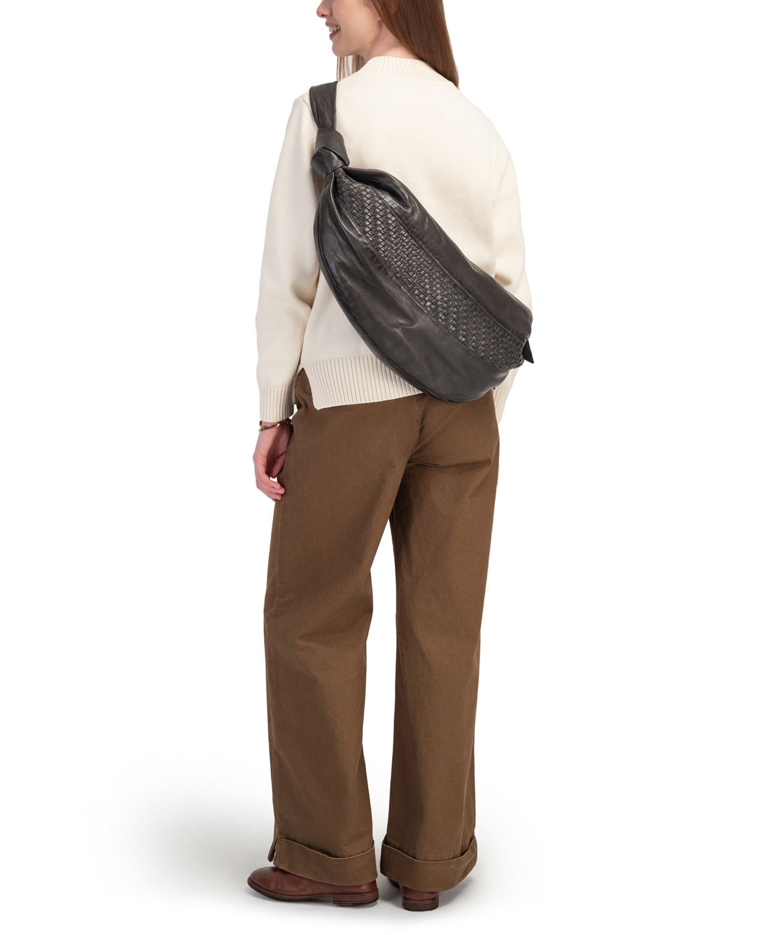 Lily Extra-Large Handwoven Convertible Sling Handbag