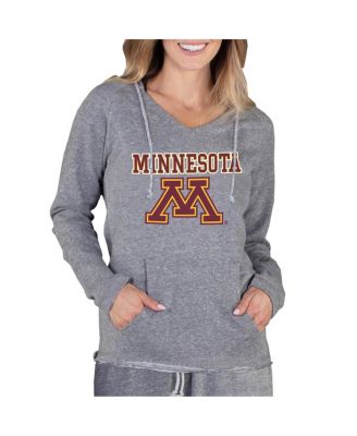 Women's Gray Minnesota Golden Gophers Mainstream Lightweight Terry Pullover Hoodie