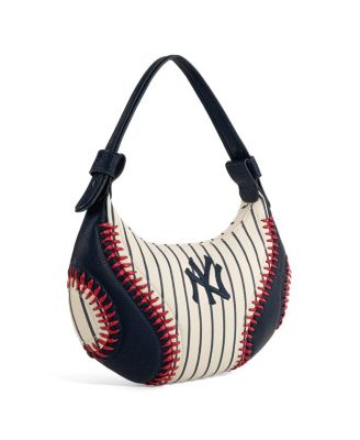 New York Yankees White Shoulder Hobo Bag