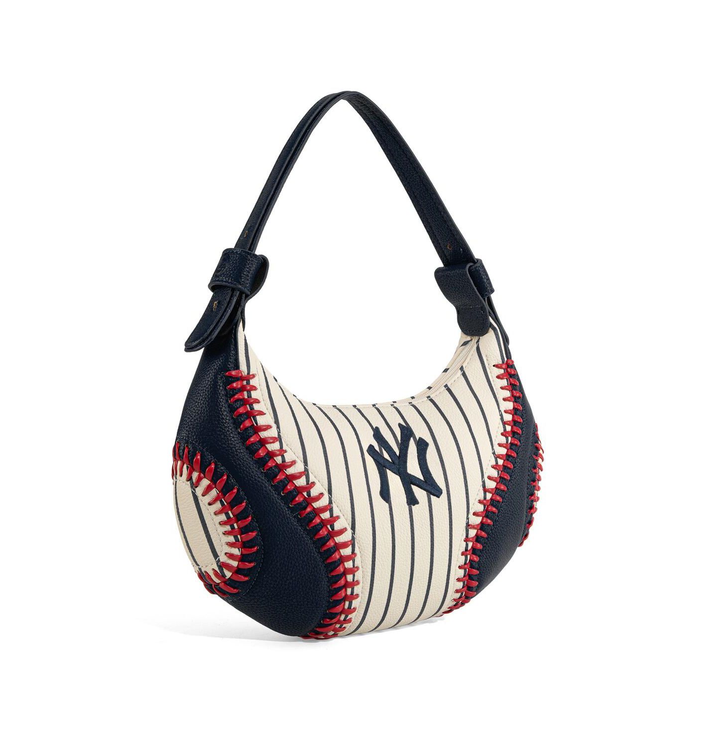 Женская сумка Montana West New York Yankees White Shoulder Hobo — фото 1