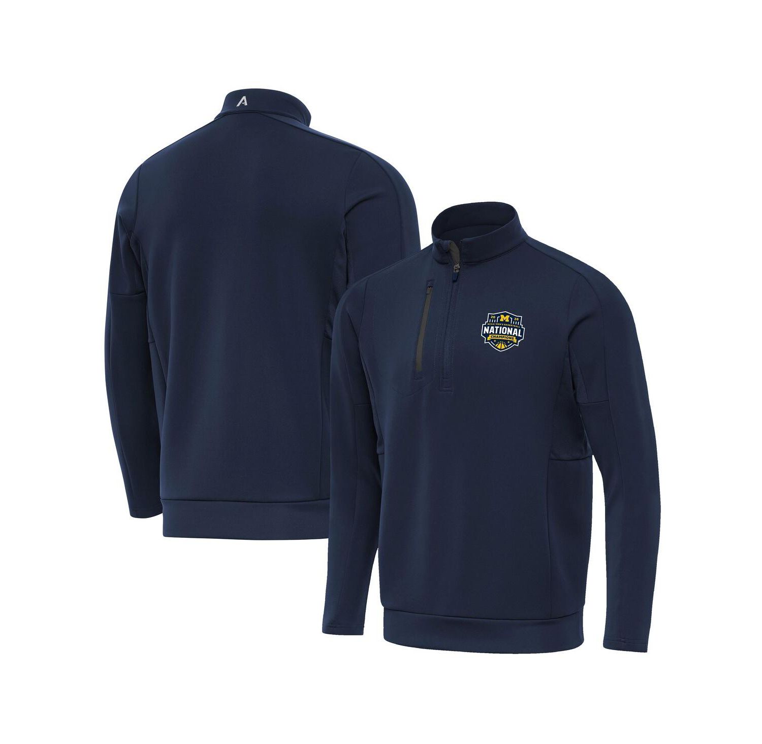 Men's Navy Michigan Wolverines 2026 NCAA Men's Basketball National Champions Generation Quarter-Zip Pullover