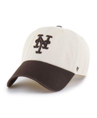 Men's Natural/Brown New York Mets Two-Tone Fashion Clean Up Adjustable Hat