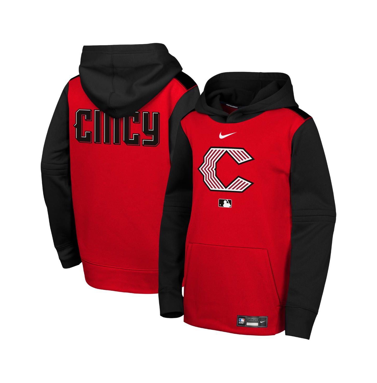 Детское худи Nike Red/Black Cincinnati Reds 2026 City Connect Authentic Collection Therma-FIT — фото 1