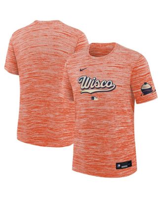 Big Boys and Girls Coral Milwaukee Brewers 2026 City Connect Authentic Collection Velocity Dri-FIT T-Shirt