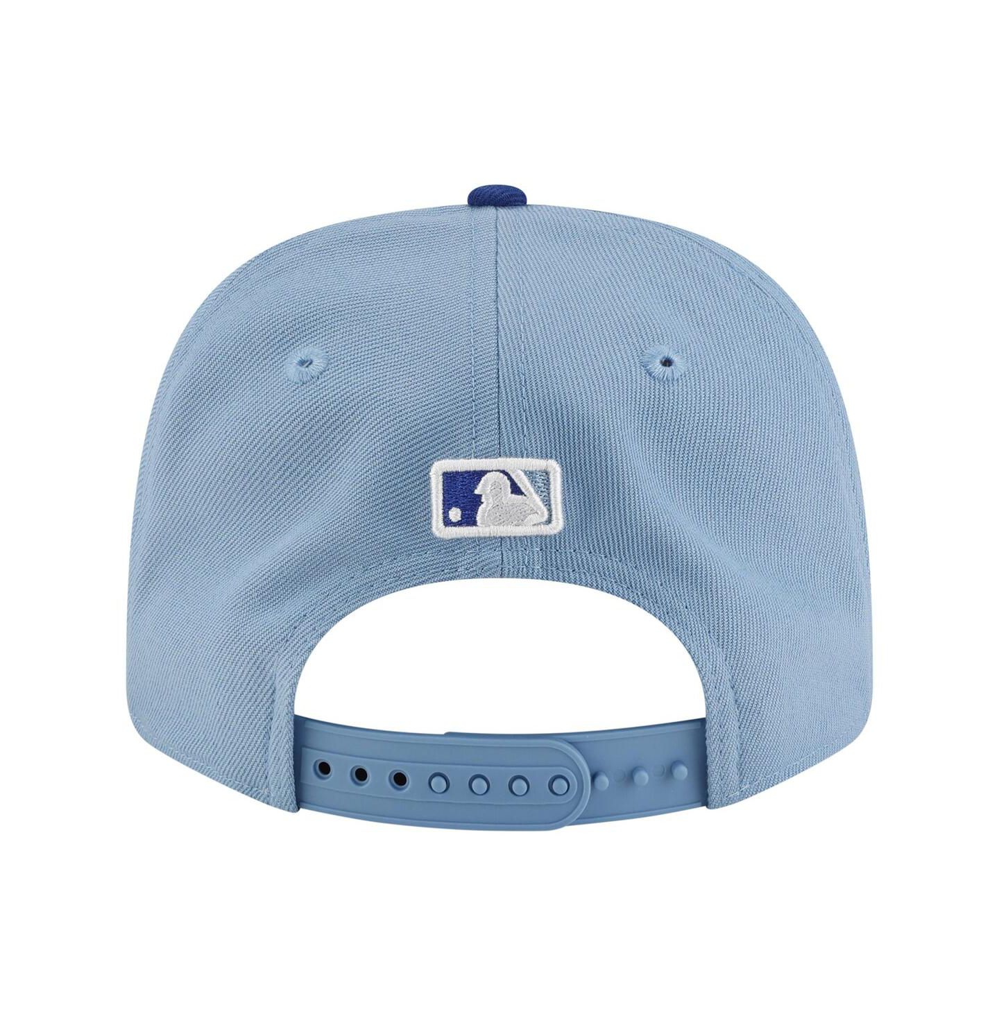 Мужская кепка New Era White/Light Blue Kansas City Royals Player Replica 9SEVENTY Adjustable Hat — фото 2
