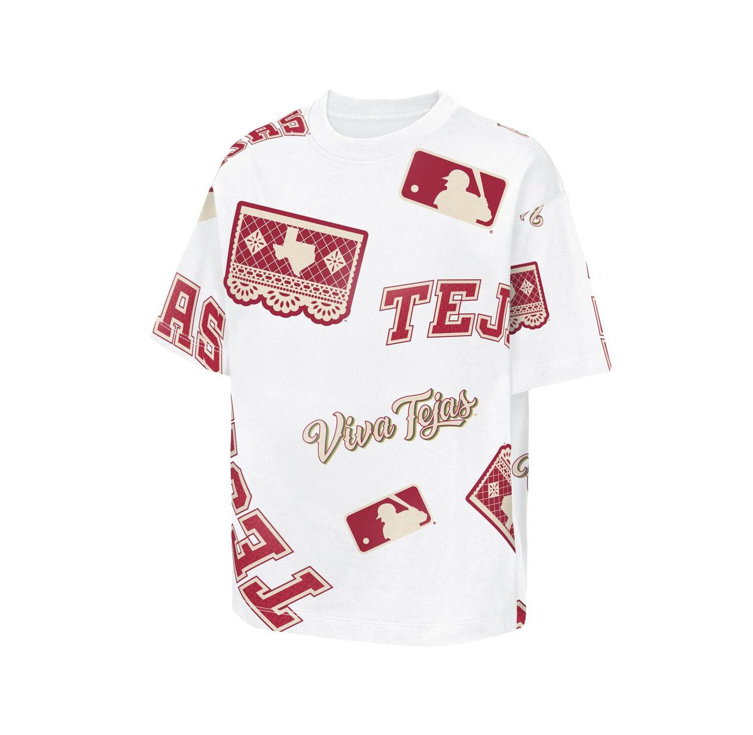 Big Boys and Girls White Texas Rangers 2026 City Connect Circus Catch T-Shirt