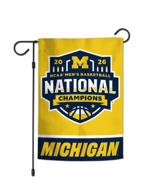 Michigan Wolverines 2026 NCAA Men's Basketball National Champions 12" x 18" Double-Sided Garden Flag