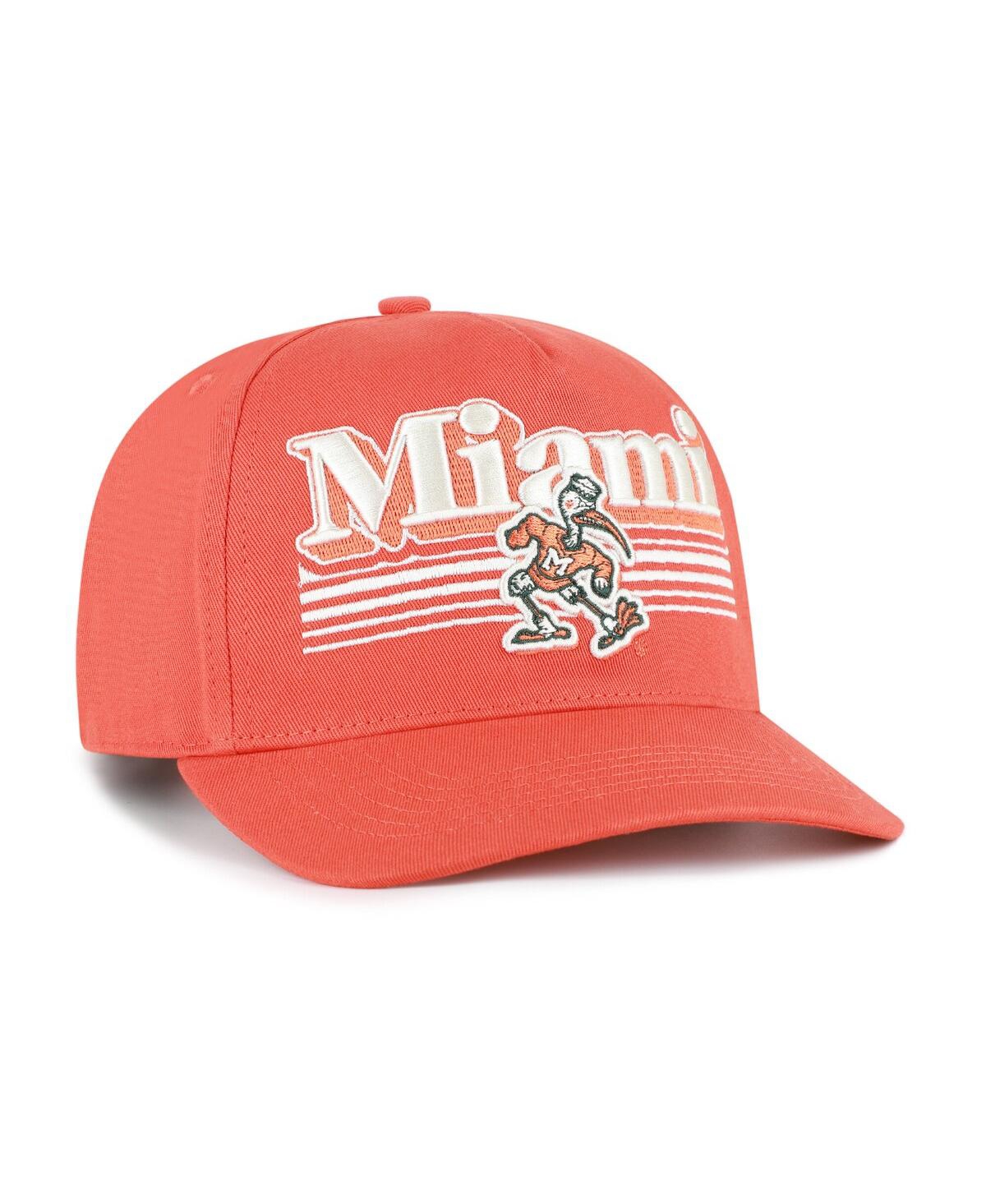 '47 Brand Men's Orange Miami Hurricanes Script Fade Hitch Adjustable Hat