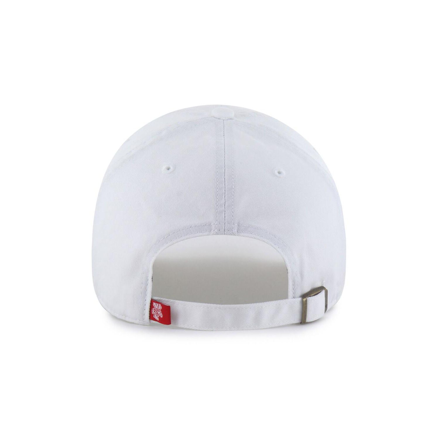 Men's White Wisconsin Badgers Vault Clean Up Adjustable Hat