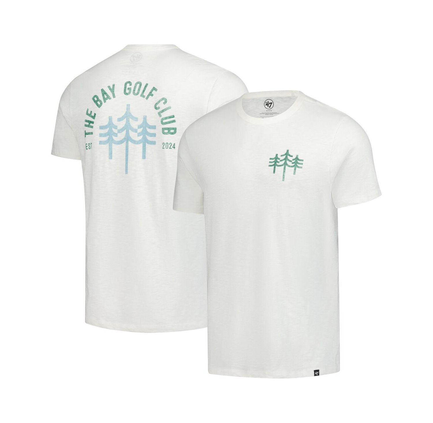 Men's White the Bay Golf Club Distressed Backer Scrum T-Shirt