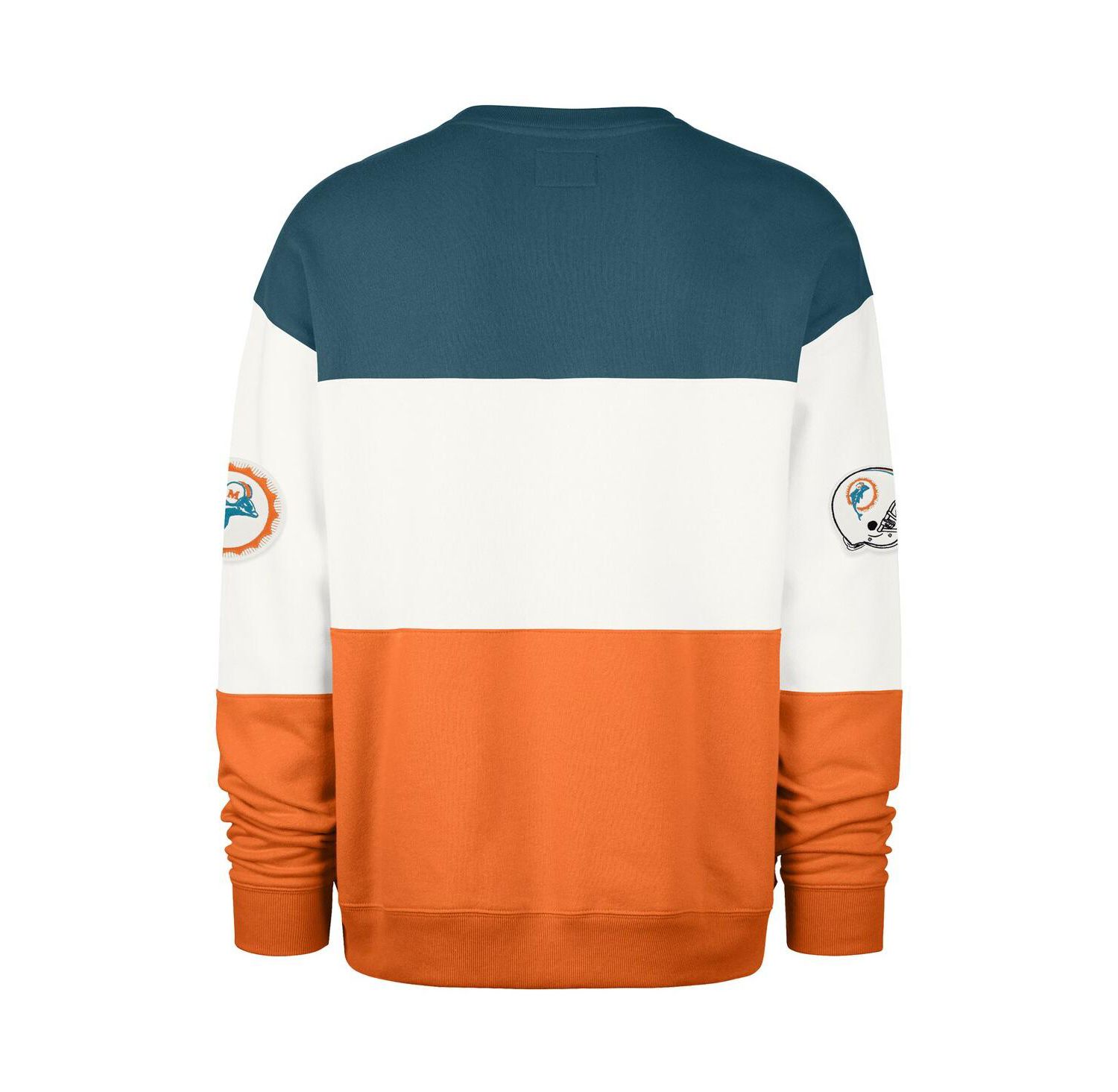 Men's Aqua/Orange Miami Dolphins Throwback Breeze Maximalist Sweatshirt
