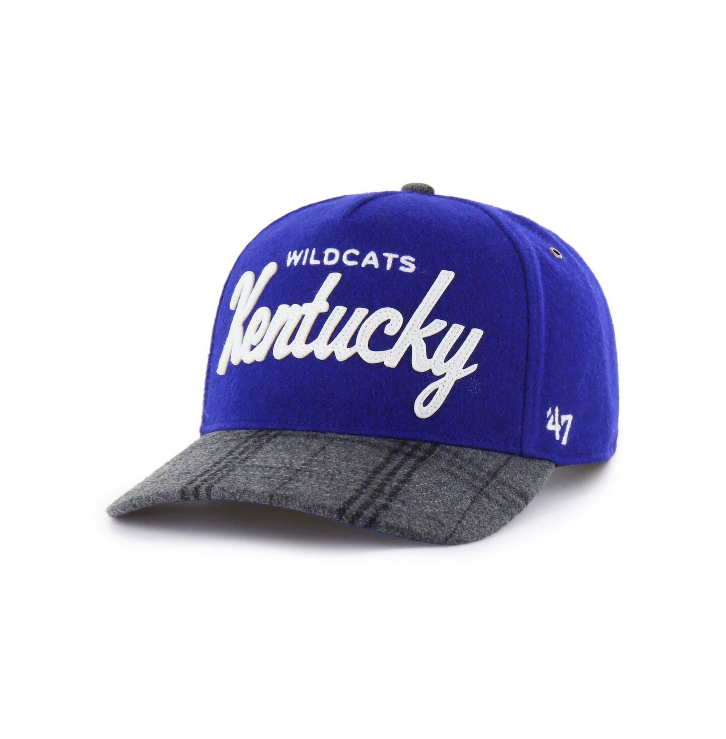 Кепка '47 Brand Royal Kentucky Wildcats Windowpane Plaid Collection Hitch Adjustable Hat — фото 4