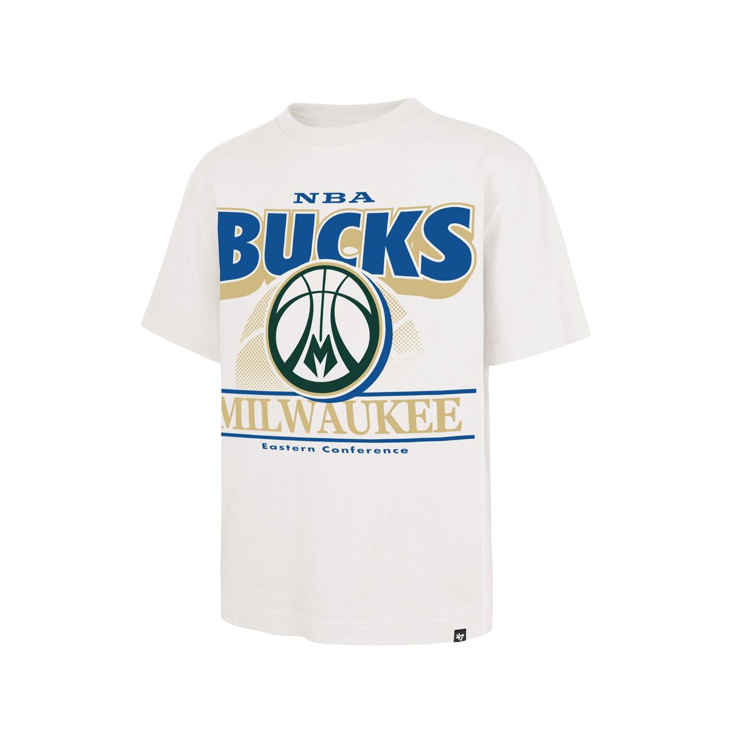 Мужская футболка '47 Brand White Milwaukee Bucks City Edition Shifty Foundation — фото 3