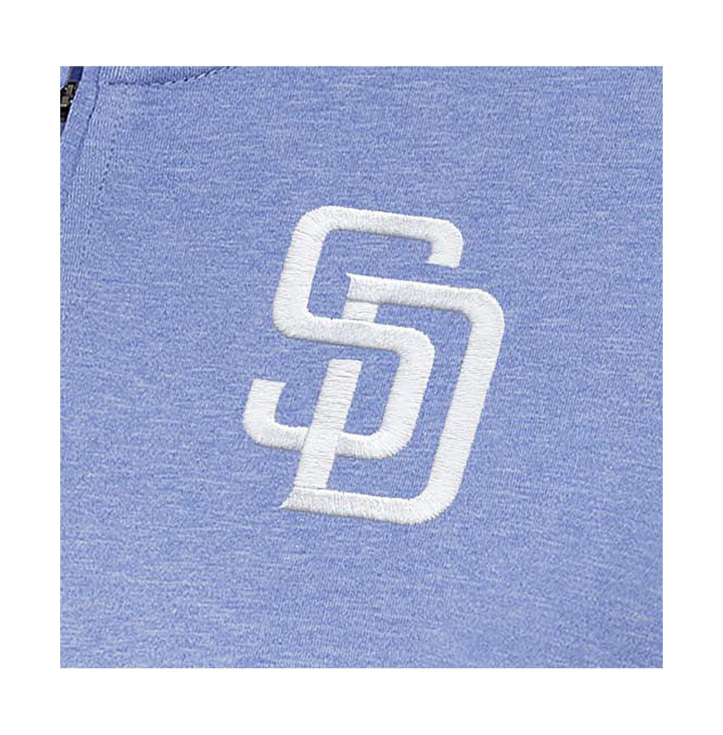 Женский свитер Antigua Lavender San Diego Padres Mentor Quarter-Zip Pullover Top — фото 2