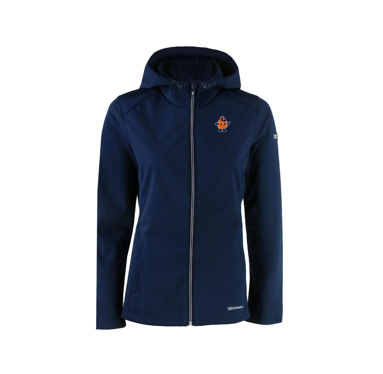 Women's Navy Syracuse Orange Evoke Eco Softshell Full-Zip Hooded Jacket
