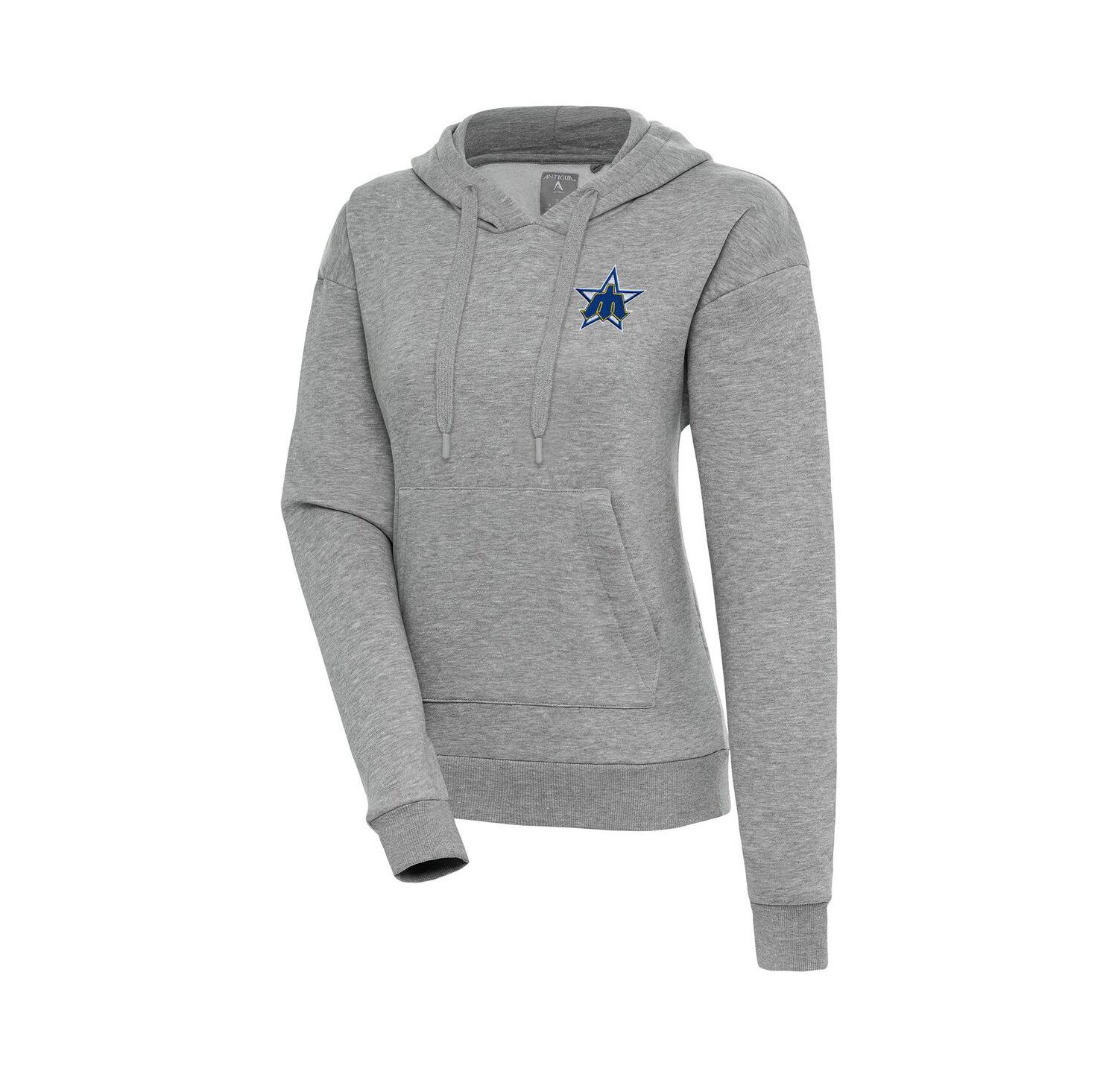 Women's Heather Gray Seattle Mariners Cooperstown Victory Pullover Hoodie