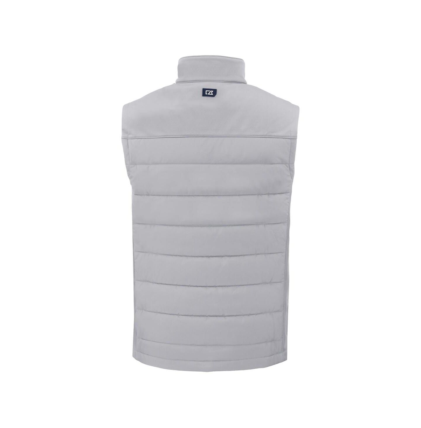 Мужской жилет Cutter & Buck Gray New York Yankees Evoke Hybrid Eco Softshell Full-Zip Vest — фото 2