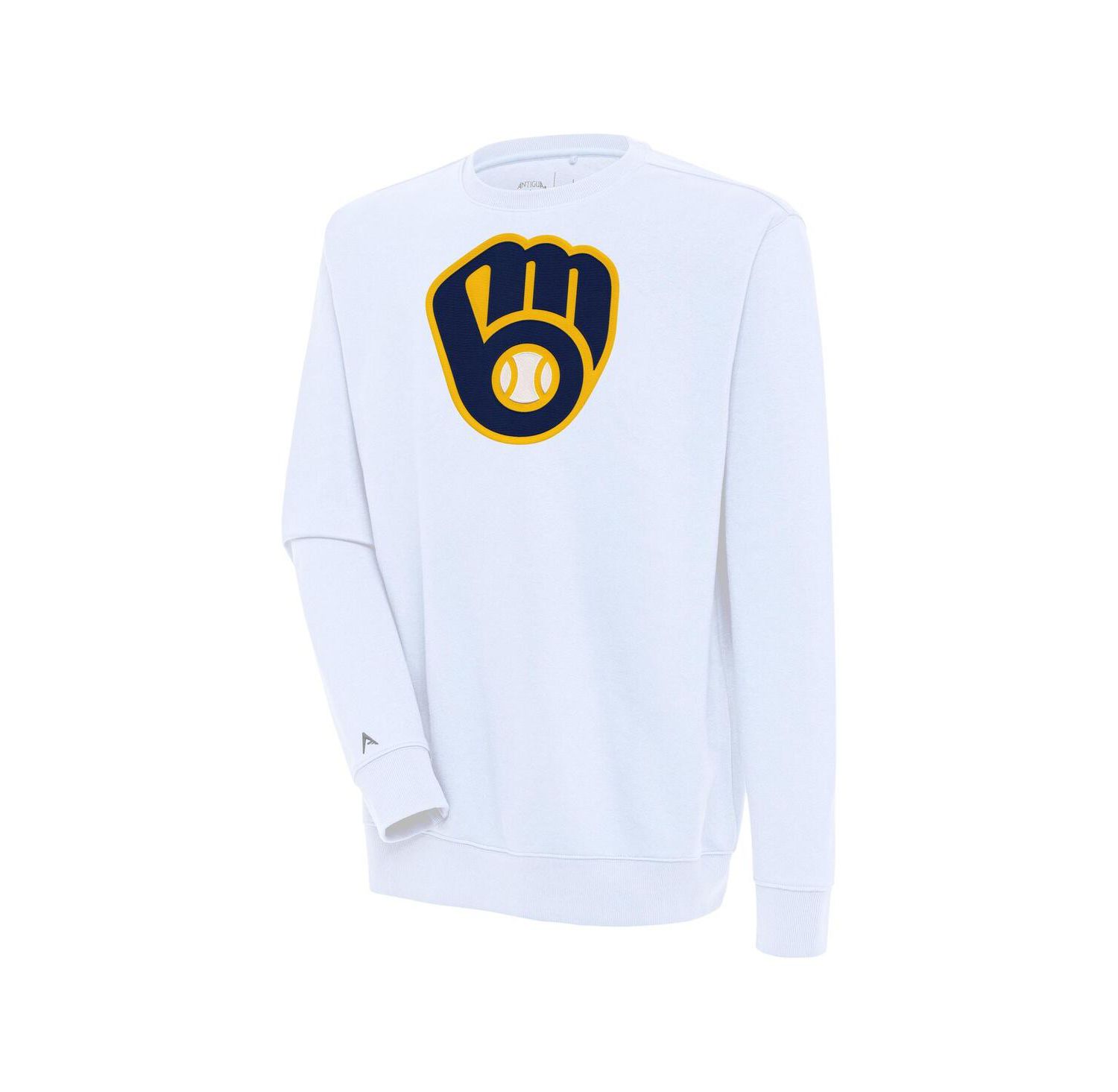 Men's White Milwaukee Brewers Victory Pullover Sweatshirt