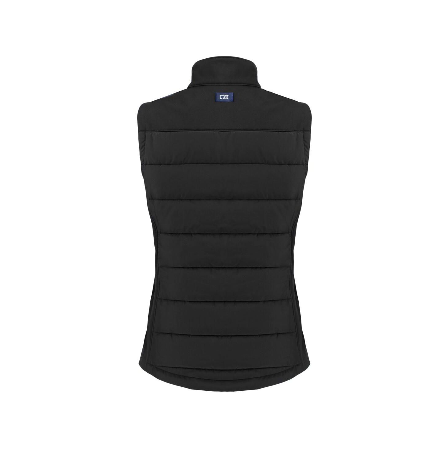Женский жилет Cutter & Buck Black Akron RubberDucks Evoke Hybrid PrimaLoft Eco Softshell Full-Zip Vest — фото 2