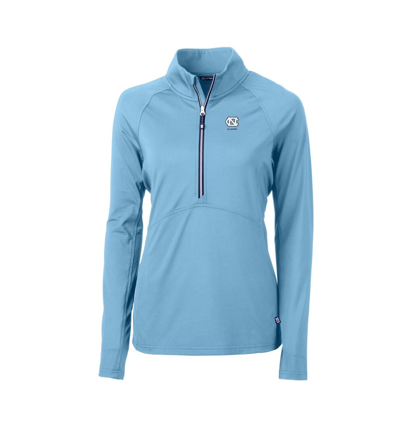 Женские свитеры Cutter & Buck Carolina Blue North Carolina Tar Heels Alumni Adapt Eco Knit Stretch Half-Zip Pullover Top — фото 3