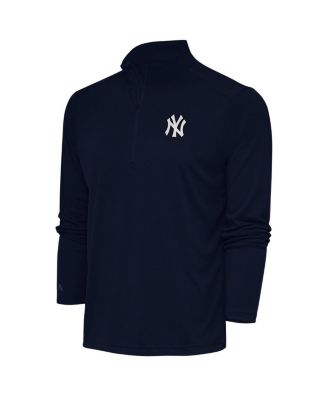 Men's Navy New York Yankees Metallic Tribute Quarter-Zip