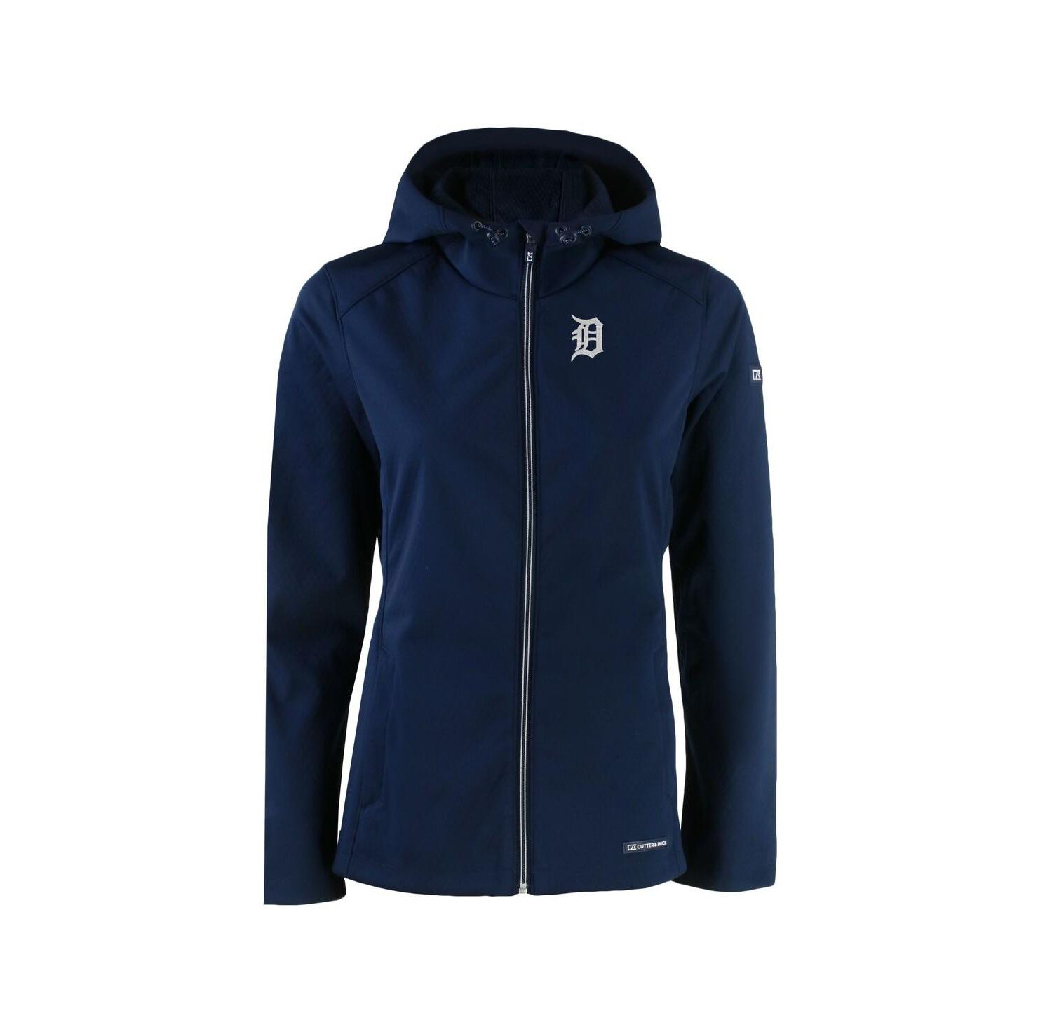 Women's Navy Detroit Tigers Evoke Eco Softshell Full-Zip Jacket