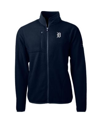 Men's Navy Detroit Tigers Cascade Eco Sherpa Fleece Full-Zip Jacket