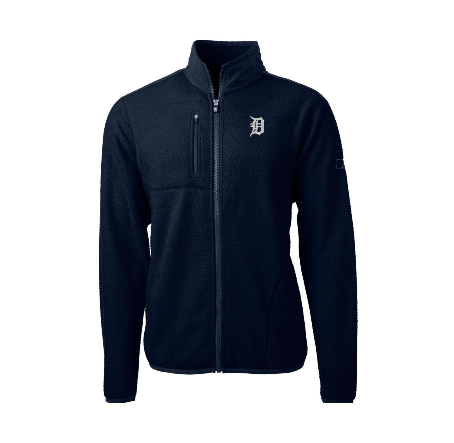 Men's Navy Detroit Tigers Cascade Eco Sherpa Fleece Full-Zip Jacket