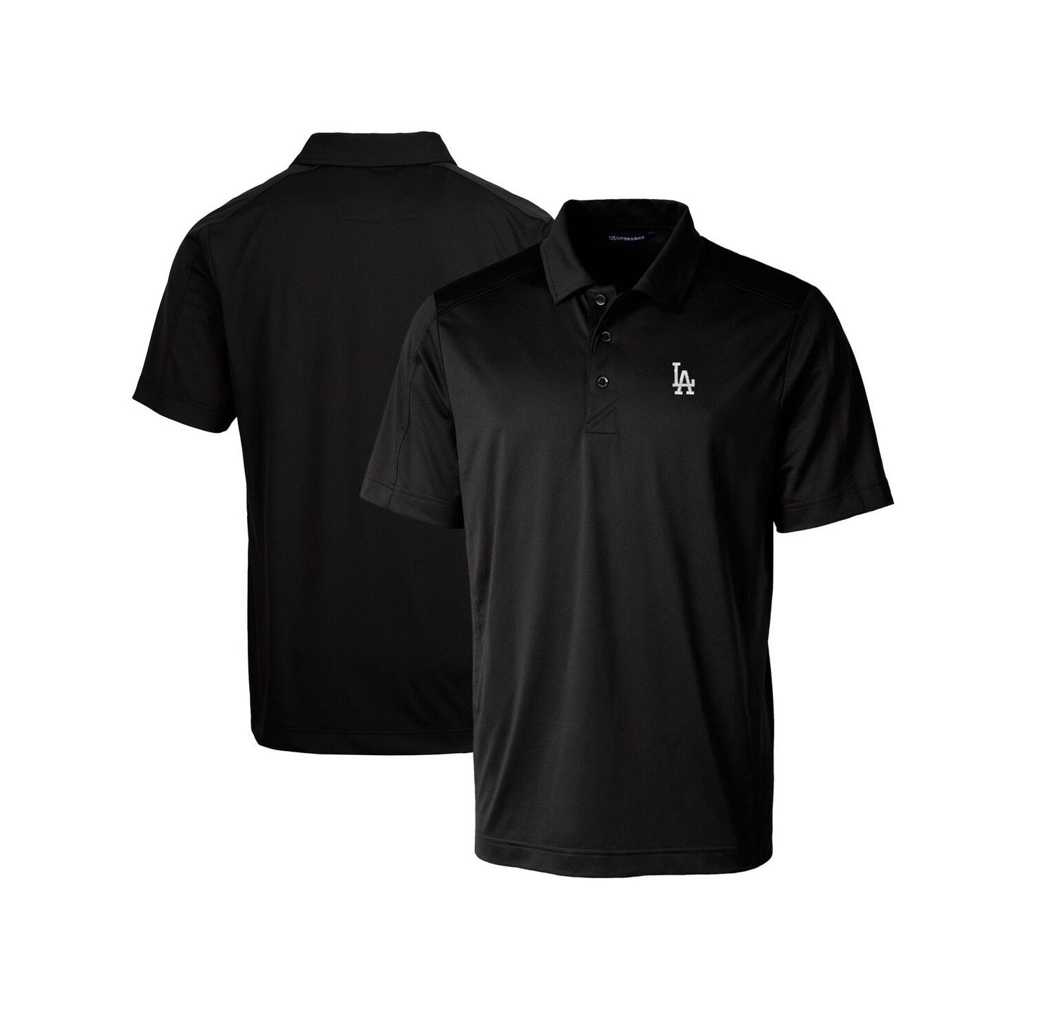 Men's Black Los Angeles Dodgers Prospect Textured Stretch Big & Tall Polo Shirt