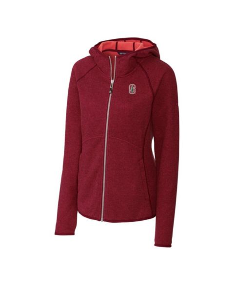 Женские куртки Cutter & Buck Women's Cardinal Stanford Cardinal Mainsail Hooded Full-Zip Jacket