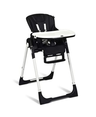 Foldable Highchair with Adjustable Backrest Recline and Removable Tray