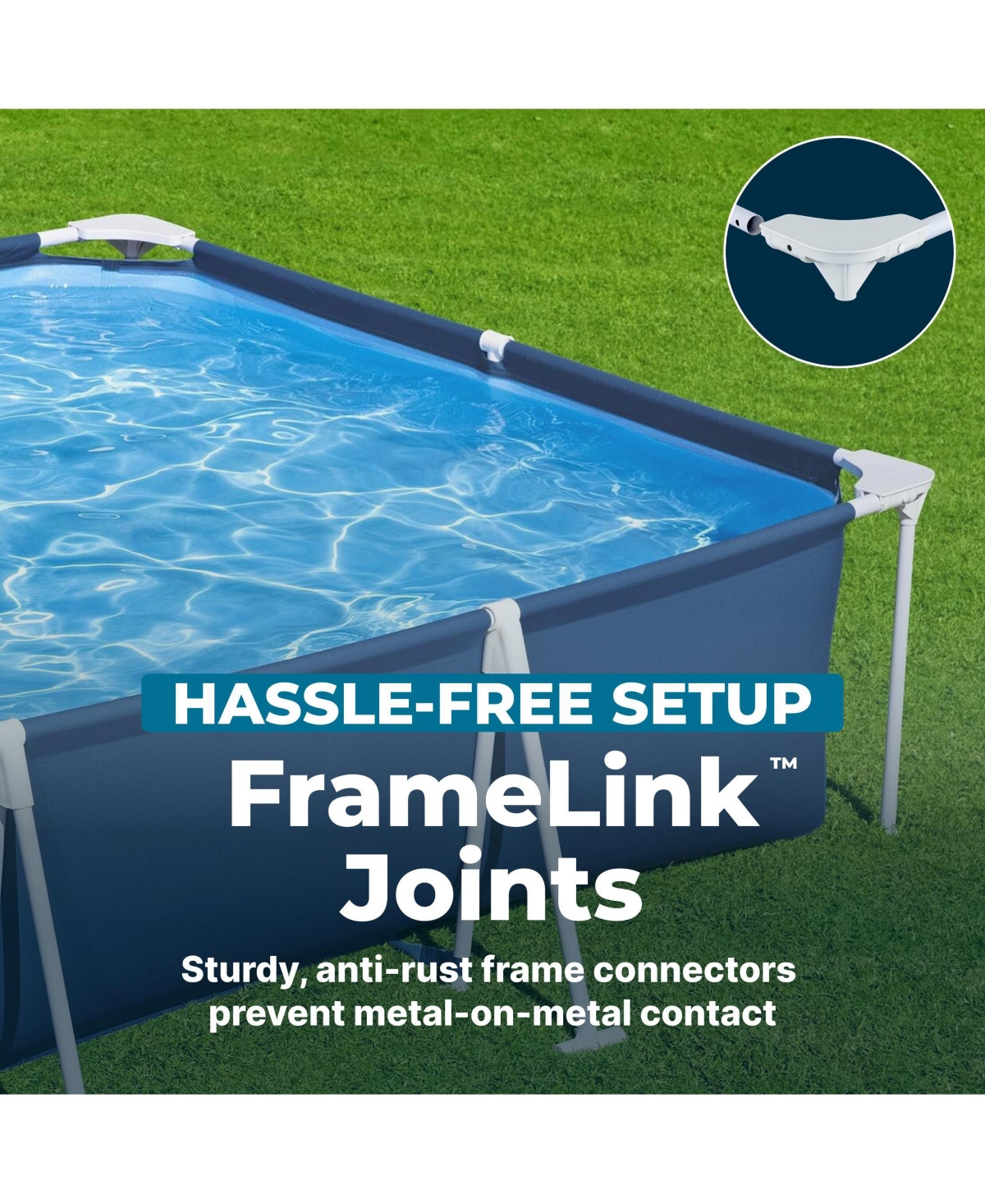 Bestway Steel Pro 9.8' x 6.6' x 26" Metal Frame Above Ground Pool w/ Filter Pump