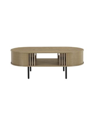 Brax 47.25 in. Oval Wood Coffee Table