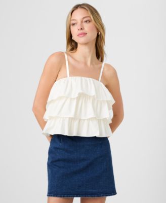 Women's Aimee Ruffle Detail Cotton Top
