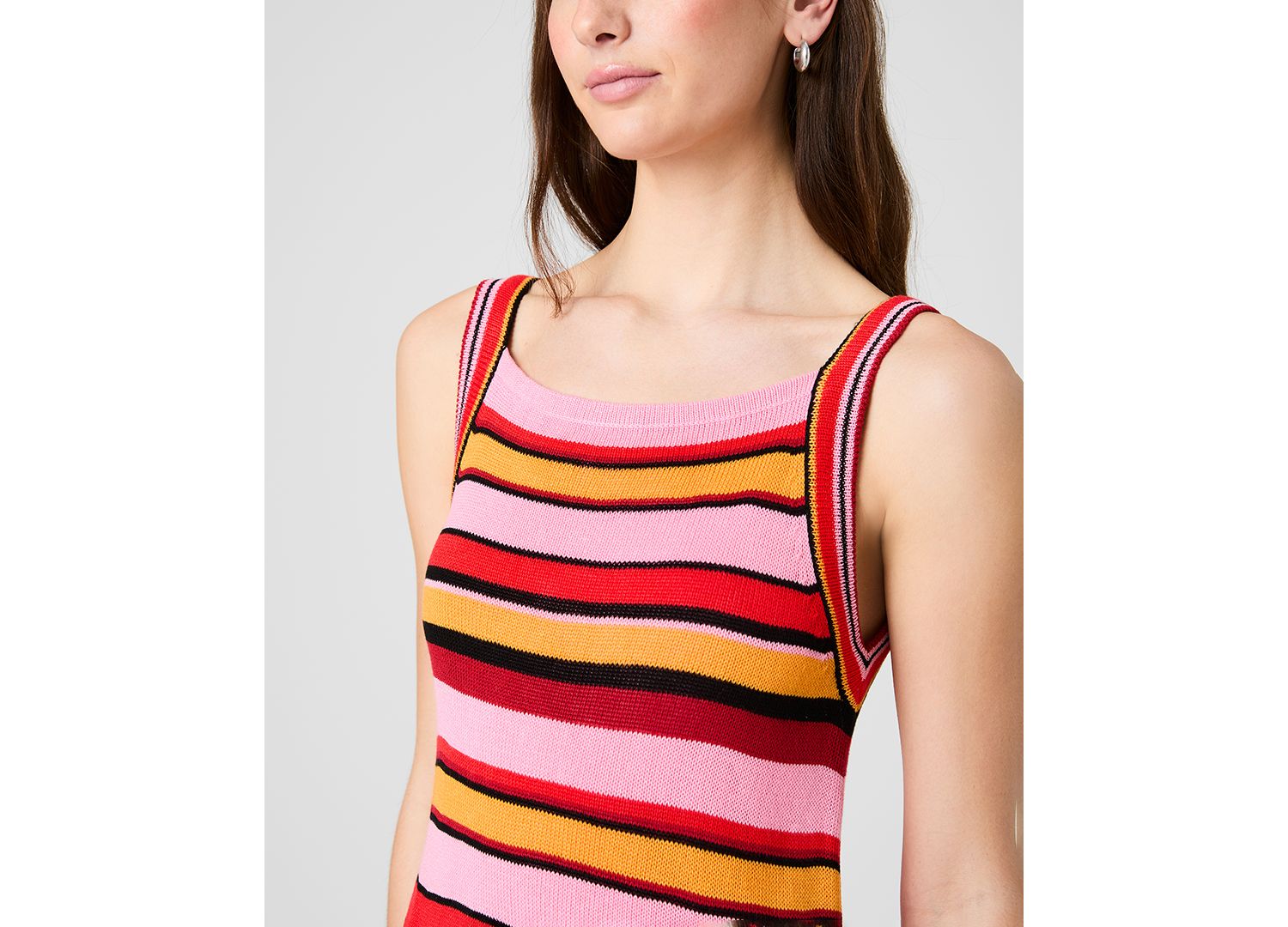 Women's Motley Knit Striped Mini Dress