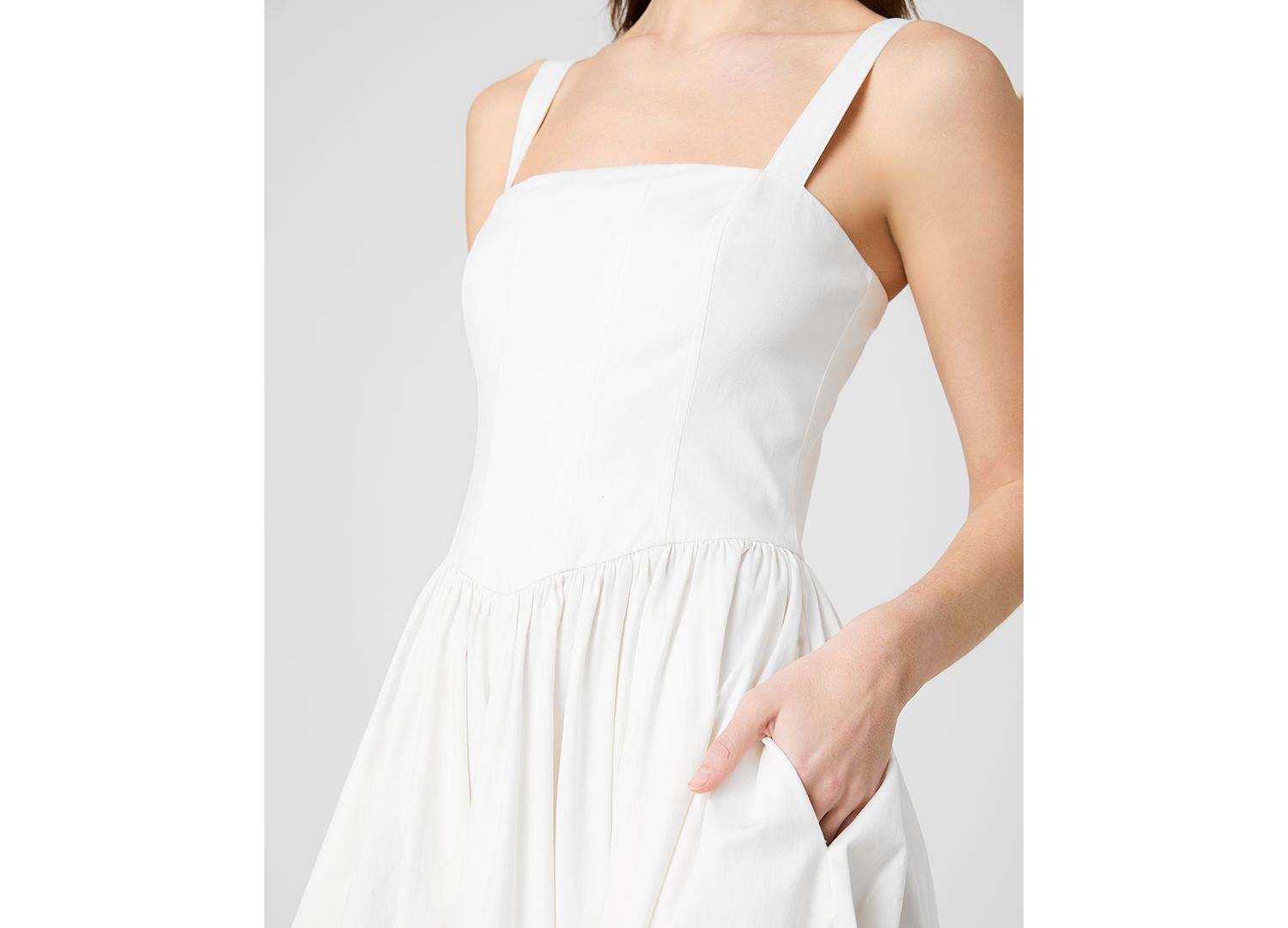 Women's Fitted Bodice Midi Dress