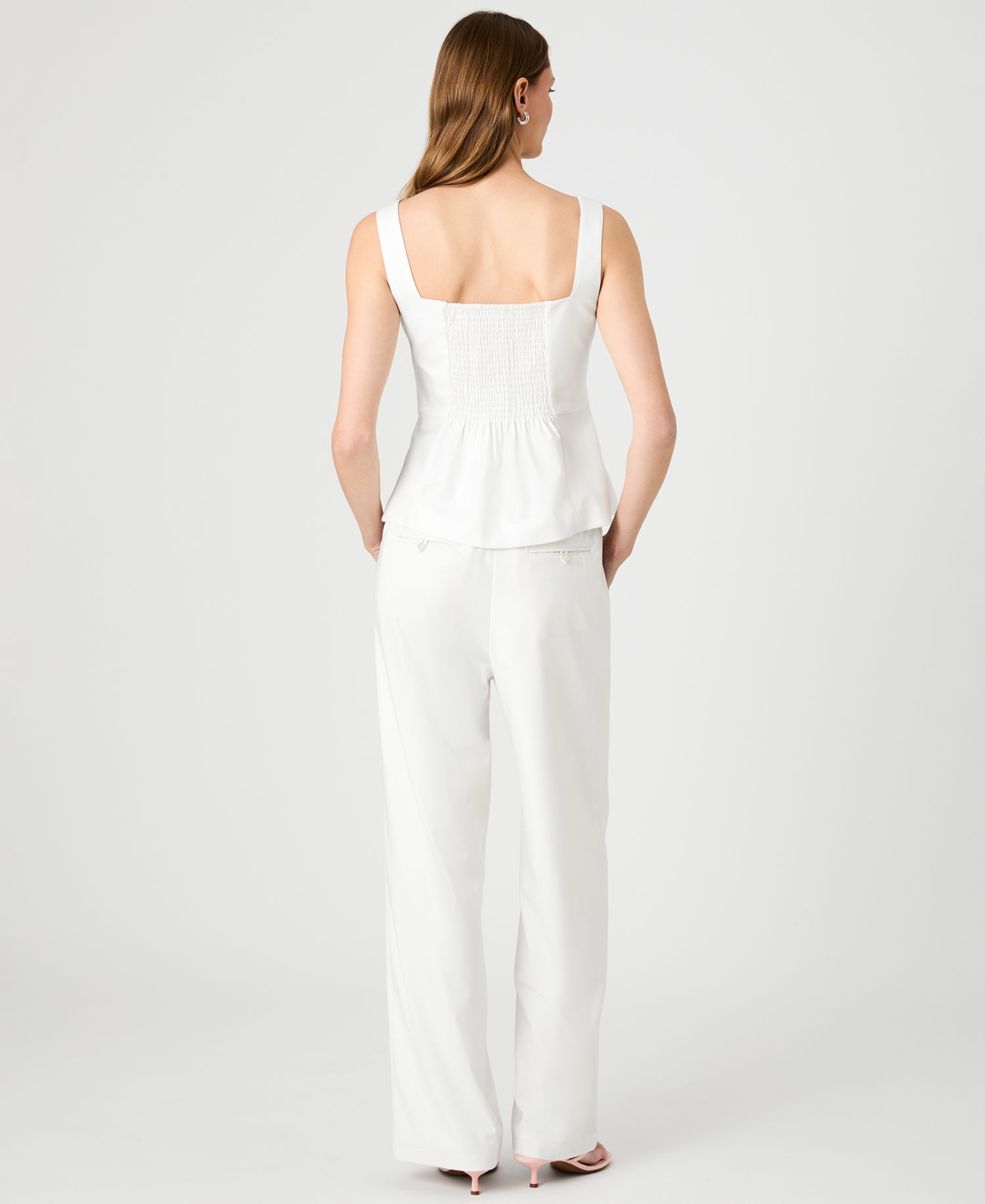 Women's Twill High-Rise Relaxed Ankle Trousers