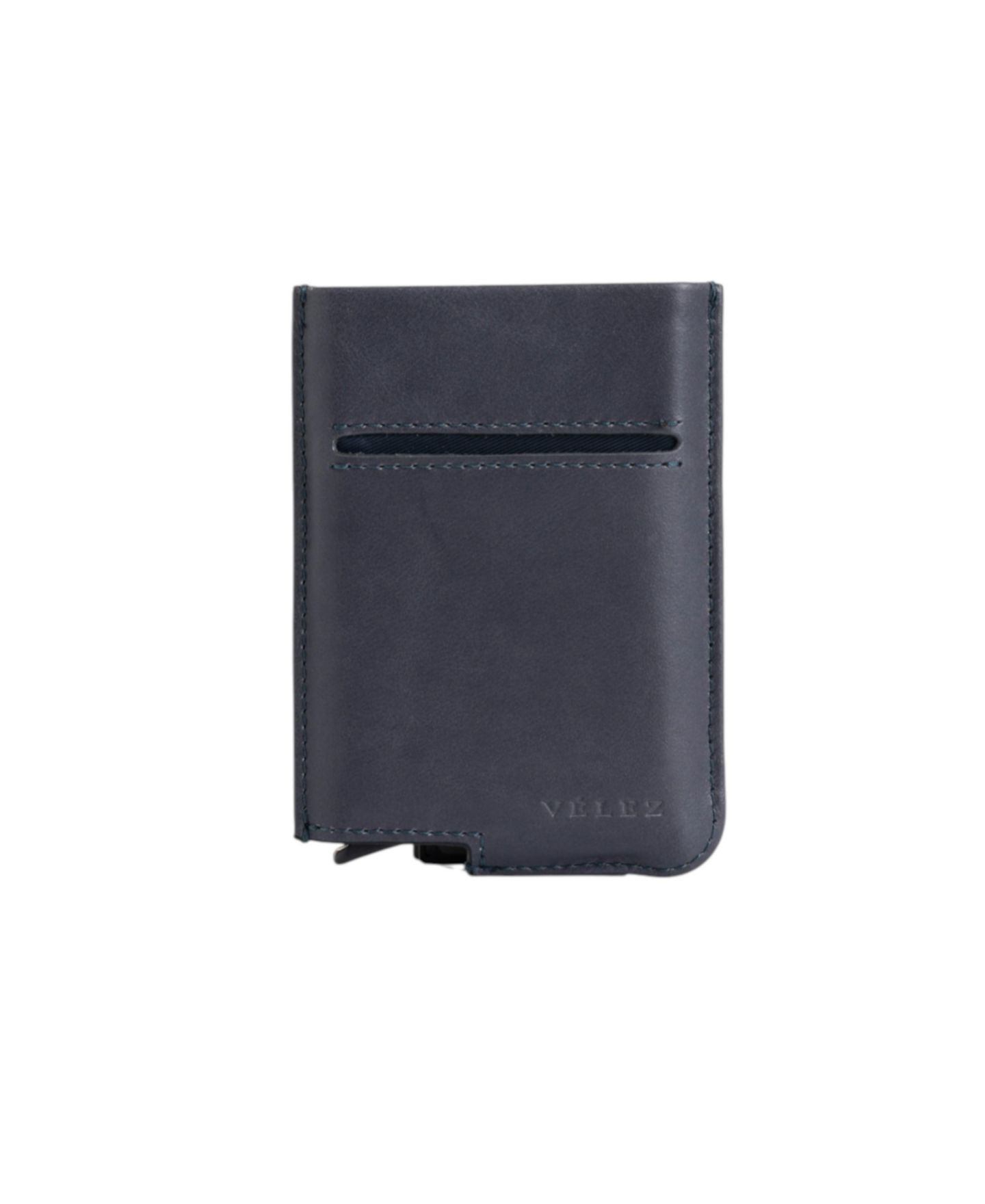 Мужской кошелёк Velez Leather Mini wallet Document Holder, цвет: Синий — фото 1