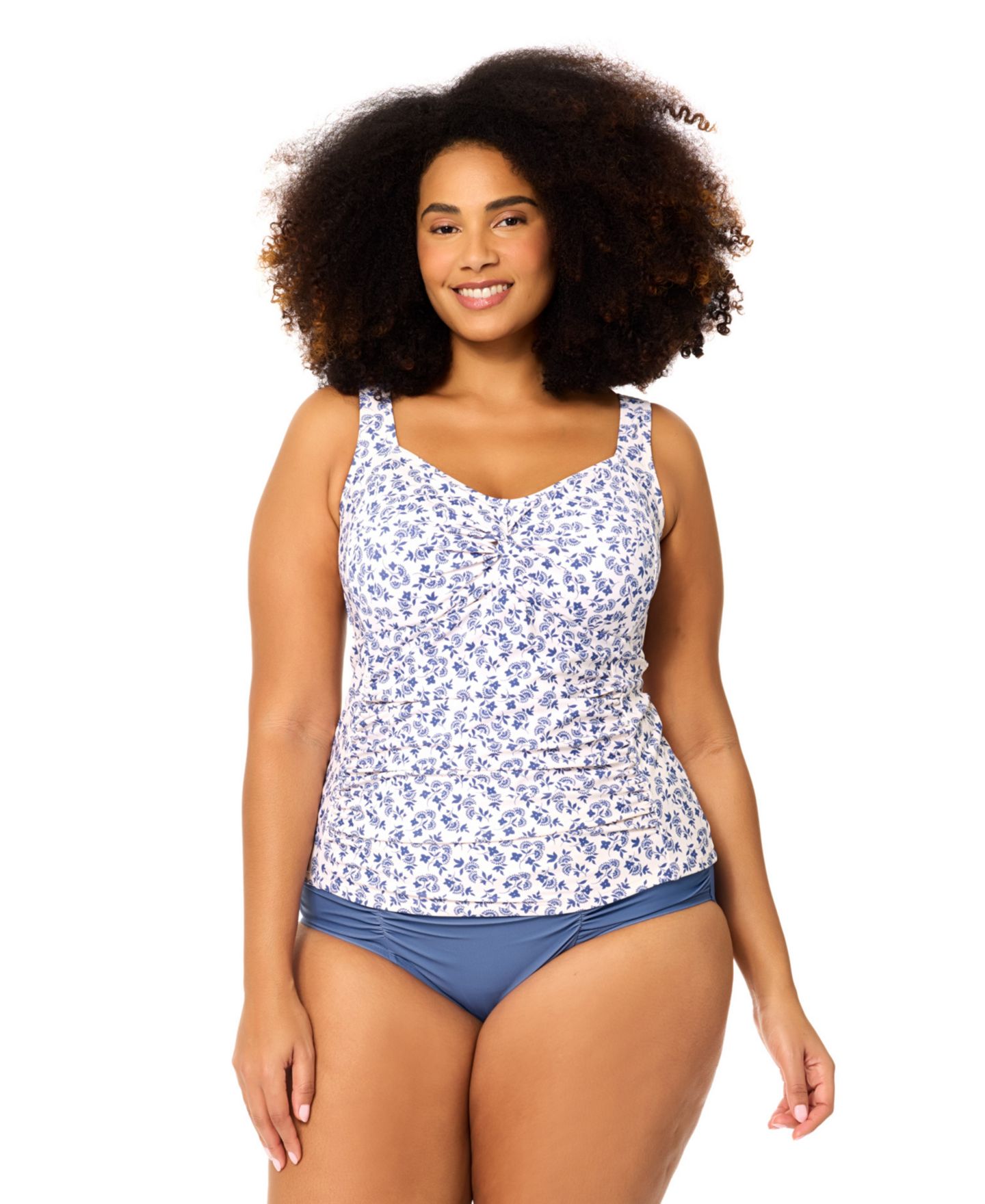 Верх бикини Tankini — Raisins Curve, цвет: Сланцевый синий — фото 1