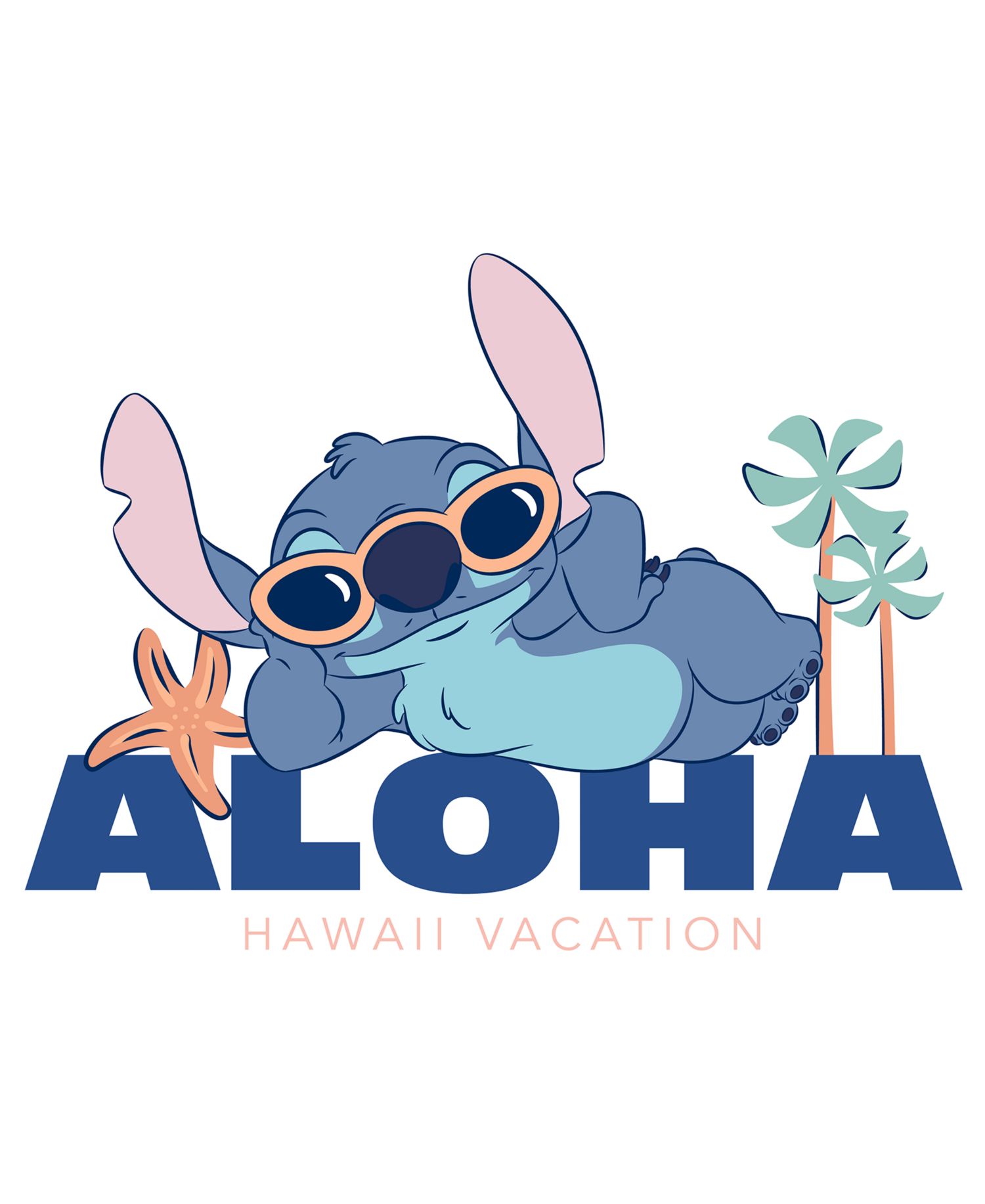 Men's Aloha Stitch Round Neck Graphic T-Shirt