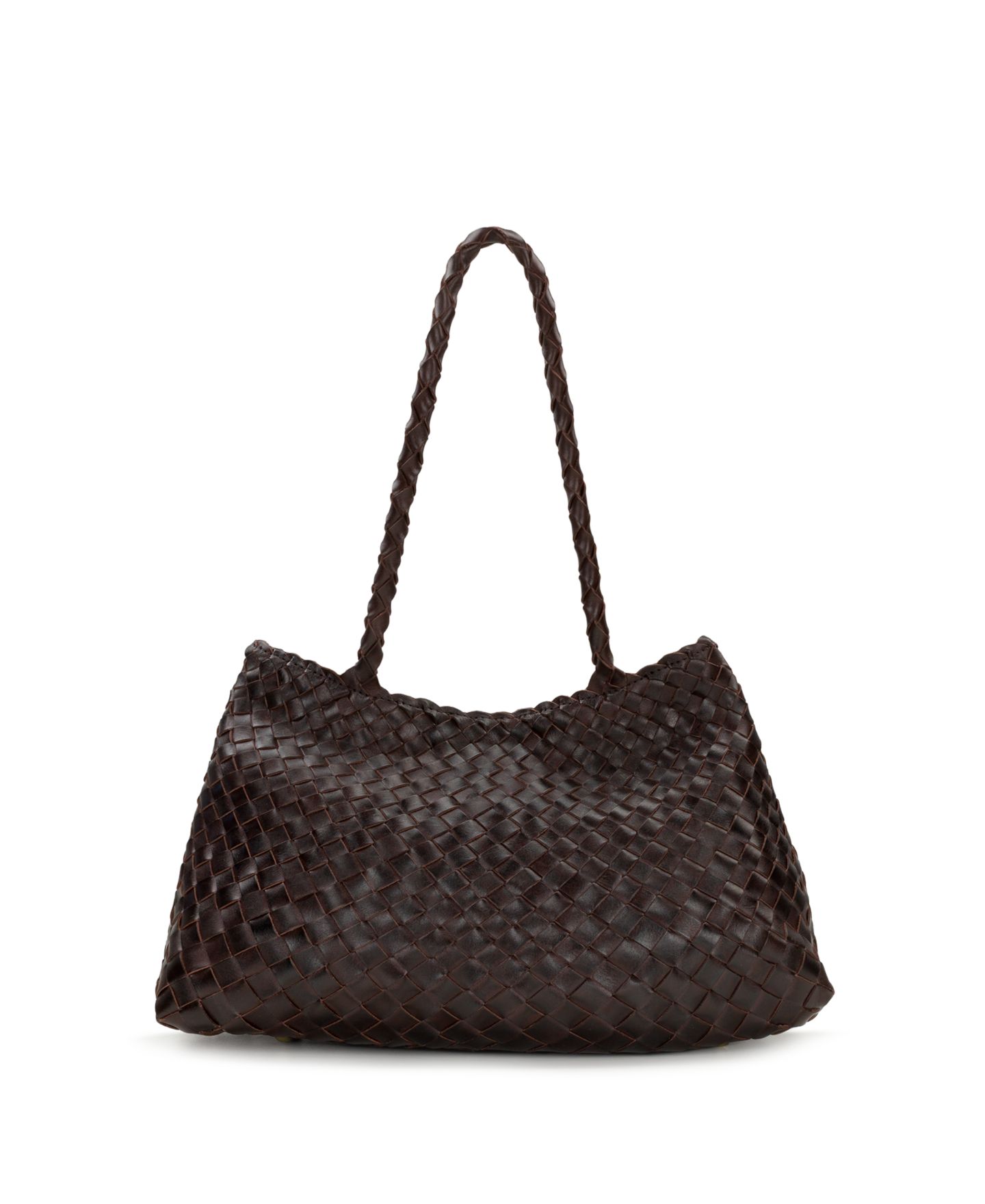 Женская сумка Patricia Nash Cheri Large Woven Leather Satchel Handbag, цвет: Шоколадный — фото 1