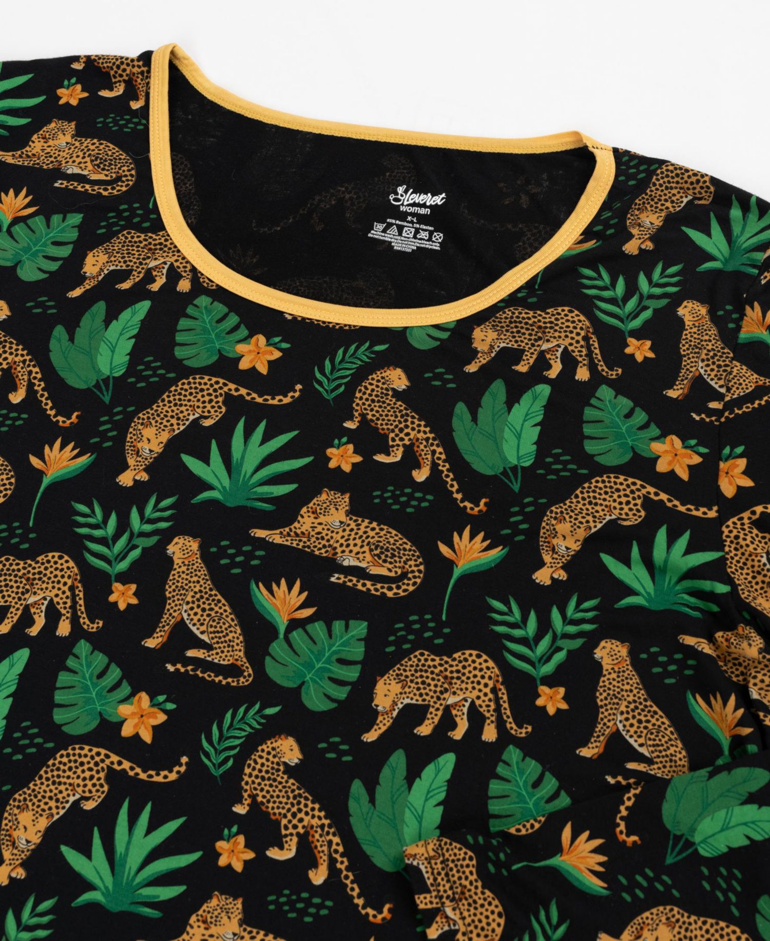 Women's Matching Family Two-Piece Cooling Bamboo Viscose Long Sleeve Pajamas - Nature and Wildlife Print
