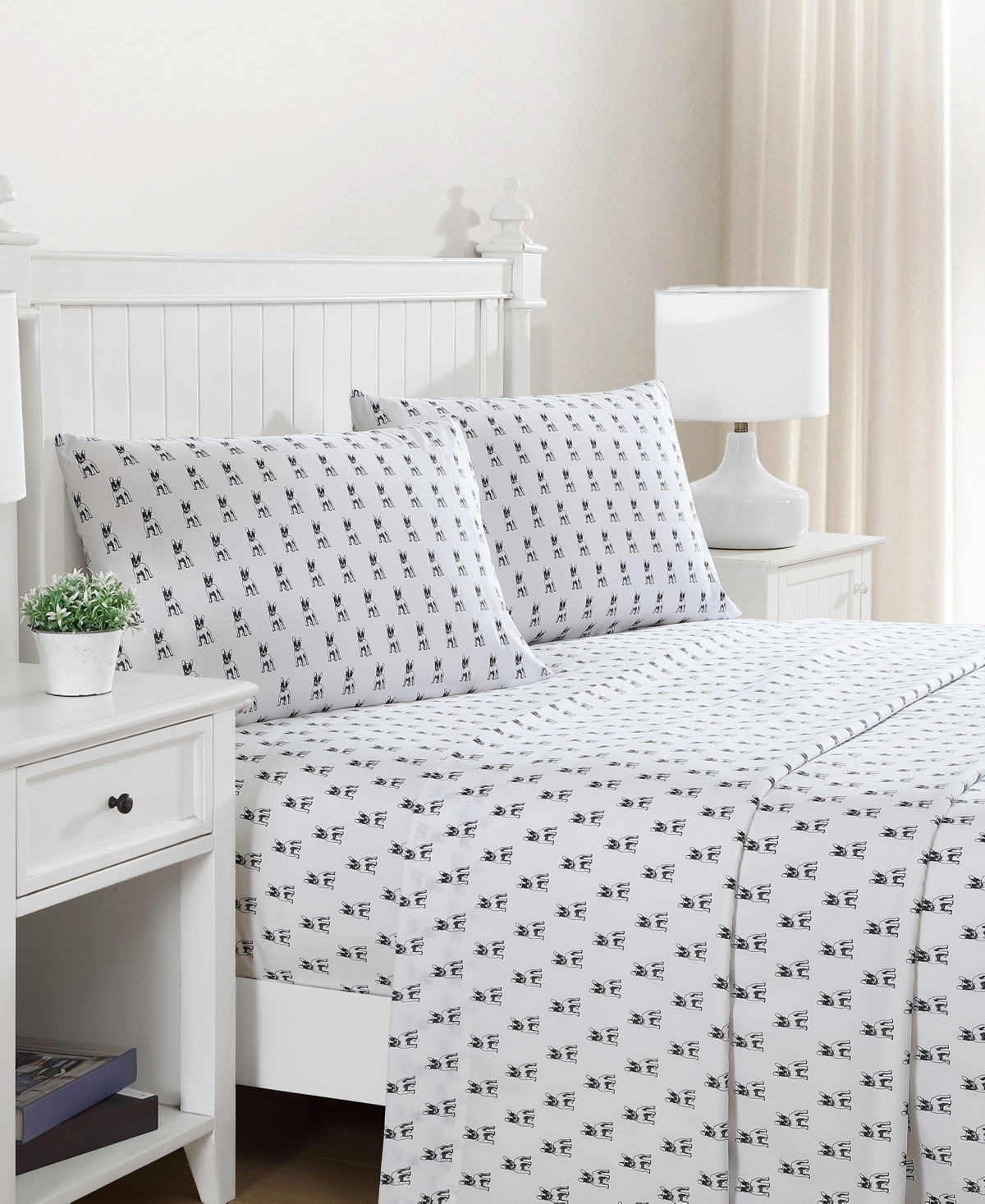 Beatrice Home Fashions Whimsical Printed Microfiber -Pc. Sheet Set