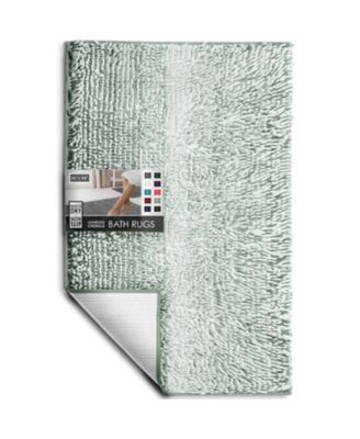 Hearth and Harbor Ultra Soft Non-Slip Chenille Bath Rug - Quick Dry, Machine Washable