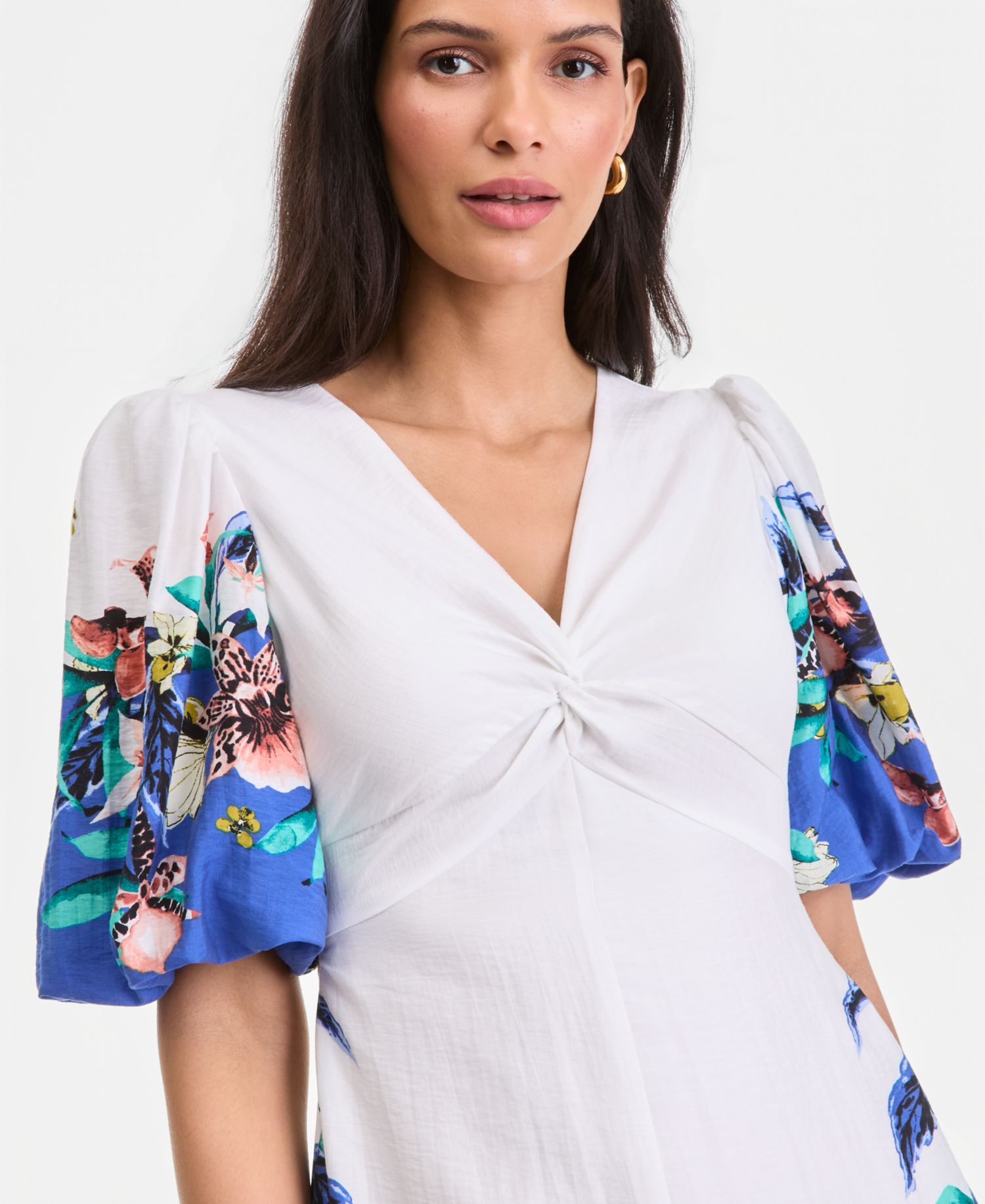 Women's Short Sleeve Printed Maxi Dress