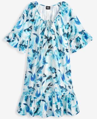 inc blue dress I.N.C. International Concepts Women's Ruffle Dresses International Concepts