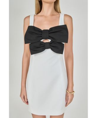 Women's Bow Cutout Mini Dress