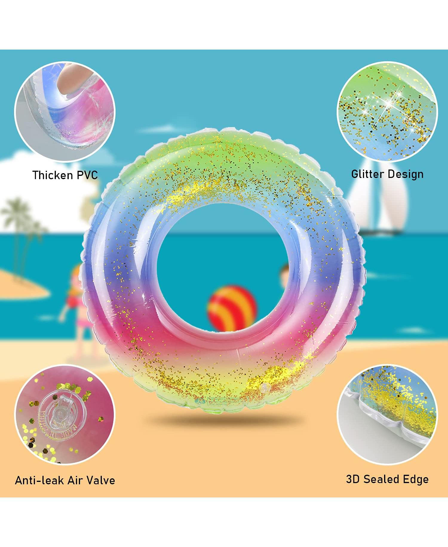 3 Pack 20" Pool Floats Inflatable Swim Rings Children's and adult toys